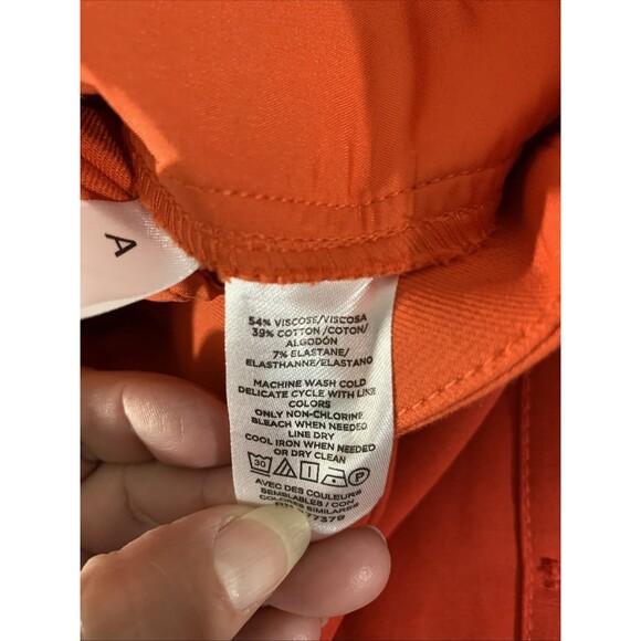 Ann Taylor Nwt Wide Leg Trousers Sailor Pants Womens 10 Orange - Picture 6 of 6